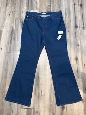 Abercrombie & Fitch The Vintage Flare High Rise Jeans 34 18 Long NWT
